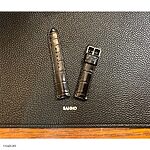 OMEGA SEAMASTER Watch Band Black Crocodile Leather Classic Style - Image 3