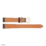 High-End Watch Strap, EPSOM Calfskin, Brown, Flat & Thin, Size 12mm - Image 4