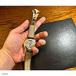 OMEGA DE VILLE Black Crocodile Leather Watch Strap, Classic Style - Image 3