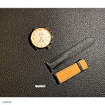 EMPORIO ARMANI Classic Black Epsom Calf Leather Watch Strap - Image 3