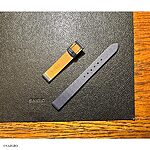 Women's TISSOT Watch Strap in Navy Blue Leather - Classic Flat Style - Image 3