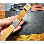 KORLEX White Leather Flat Classic Watch Strap - Image 5