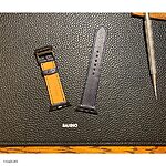 Apple Watch Series 8 Navy Blue Cow Leather Band - Image 3