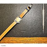 Women's TISSOT Watch Strap in Navy Blue Leather - Classic Flat Style - Image 5