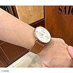 TOPHILL Yellow Cow Leather Classic Flat Watch Strap - Image 5