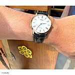 CITIZEN Classic Black Crocodile Leather Watch Strap