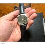 MOVADO Watch Band in Black Leather Classic Style - Image 3