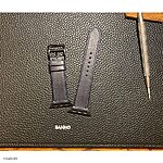 Apple Watch Series 8 Navy Blue Cow Leather Band - Image 2