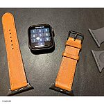 Apple Watch Series 6 Yellow Cow Leather Band - Image 2