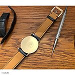 CITIZEN Classic Black Crocodile Leather Watch Strap - Image 4