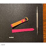 MARC JACOBS Watch Strap in Pink Lotus Cow Leather, Classic Flat Unstitched Style - Image 5