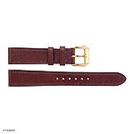 Classic Style Brown Leather Watch Strap, Flat and Thin, 16mm - Image 3