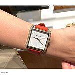 Michael Kors Orange Leather Flat Classic Watch Strap