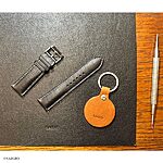 OMEGA Watch Strap – Black Cowhide Leather, Classic Style with White Stitching - Image 3