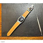 LUCIEN PICCARD Pastel Blue Leather Watch Strap, Classic Flat Style - Image 5