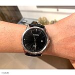 CITIZEN Watch Strap - Black Crocodile Leather, Classic Style