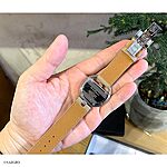 FERRAGAMO Nude Leather Women's Watch Strap, Classic Flat Style - Image 4