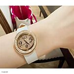 White Leather Watch Band, Classic Flat Thin Unstitched, 16mm - Image 4