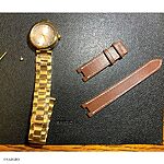MARC JACOB Watch Strap – Brown Leather, Classic Flat Style with White Stitch - Image 2