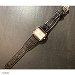 TISSOT Classic Flat Black Crocodile Leather Watch Strap - Image 5