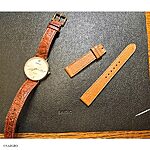 TOPHILL Yellow Cow Leather Classic Flat Watch Strap - Image 2