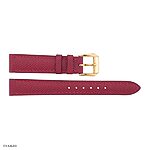 Premium Epsom Calf Leather Watch Strap, Burgundy Red, 16mm - Image 3