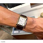 EDOX Epsom Brown Leather Watch Strap, Classic Flat Style - Image 4