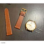 CANDINO Brown Leather Classic Flat Watch Strap - Image 2