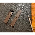 Premium Epsom Calf Leather Apple Watch Series 8 Band in Brown - Image 2