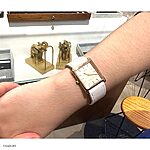 KORLEX White Leather Flat Classic Watch Strap