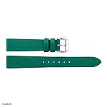 Green Leather Watch Strap – Classic, Flat, Thin, Unstitched, 16mm