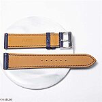 ORIENT Watch Strap in Epsom Calf Leather, Navy Blue, Classic Flat Style - Image 4