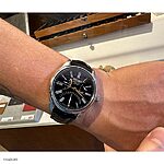 SEIKO Black Crocodile Leather Classic Watch Strap