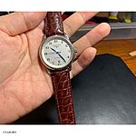 LONGINES Classic-Style Brown and Red Crocodile Leather Watch Strap - Image 4
