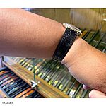 Wittnauer Black Crocodile Leather Classic Flat Watch Strap - Image 4