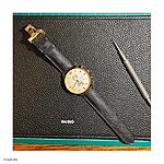 EMPORIO ARMANI Classic Black Epsom Calf Leather Watch Strap - Image 5