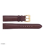 Brown Leather Watch Strap, Classic Style, 14mm - Image 3