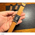 EDOX Epsom Brown Leather Watch Strap, Classic Flat Style - Image 3