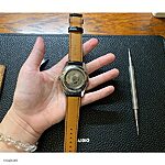 SEIKO Black Crocodile Leather Classic Watch Strap - Image 4