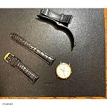 LONGINES Black Classic Crocodile Leather Watch Strap - Image 2