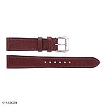 Classic Style Brown Leather Watch Strap, Flat and Thin, 16mm