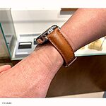 Mercedes Watch Band Gold Cowhide Leather Classic Style - Image 4