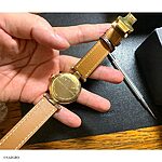 MARC JACOB Watch Strap – Brown Leather, Classic Flat Style with White Stitch - Image 5