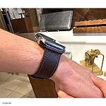 Premium Epsom Calf Leather Apple Watch Series 8 Band in Brown - Image 5