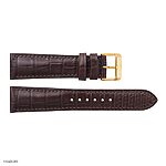 Brown Crocodile Leather Classic Watch Strap 19-16mm - Image 4
