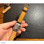 OMEGA Black Leather Classic Watch Strap - Image 5