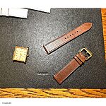 KORLEX Classic Flat Brown Leather Watch Strap - Image 2