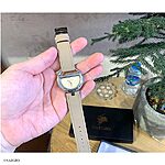 FERRAGAMO Nude Leather Women's Watch Strap, Classic Flat Style