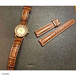 MIDO Classic Brown Leather Watch Strap with White Stitching