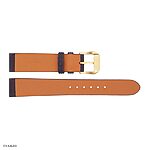 Premium Epsom Calf Leather Watch Band, Brown, Flat and Slim, 16mm Size - Image 4